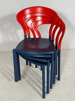 HARTMUT LOHMEYER. für Kusch+Co, 4er Set Stühle/Lotus Stühle, Deutschland, 1980er Jahre.