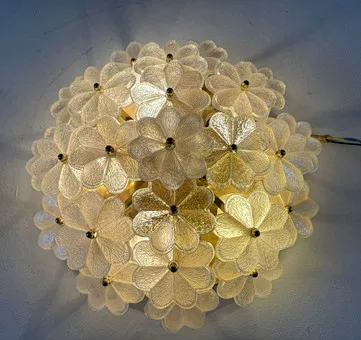 ERNST PALME. Mid Century florale Wandlampe/Wandleuchte, 1960er Jahre.