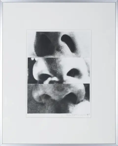 John Baldessari, r.u.handsig., dat. (19)99, National City 1931 – 2020 Venedig, „Three Noses“, Collage aus drei Silbergelatineabzügen, 28,5…