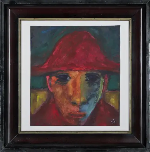 Herbert Beck, r.u. und verso mon., Leipzig 1920 – 2010 Tegernsee, „Harlekin“, Aquarell, 43,5 x 39 cm – Rechnung: Beck & Eggeling,…