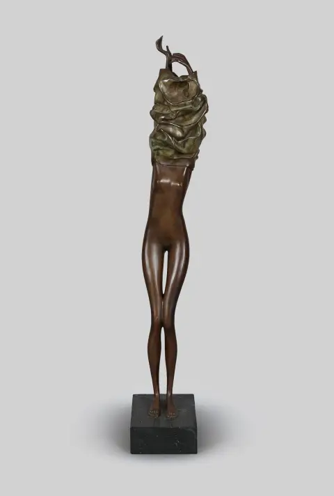 Bruno Bruni, sig., ortsbez. Paris, Gradara 1935 – tätig in Hamburg, „Donna che si veste“, Bronze, Gießereistempel Venturi Arte, 127/450,…