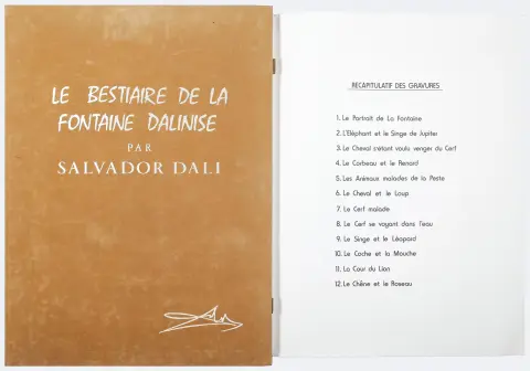 Salvador Dali, je handsig., Figueres 1904 – 1989 daselbst, „L’éléphant et le singe de Jupiter“ (2), „Les animaux malades de la peste“ (5),…