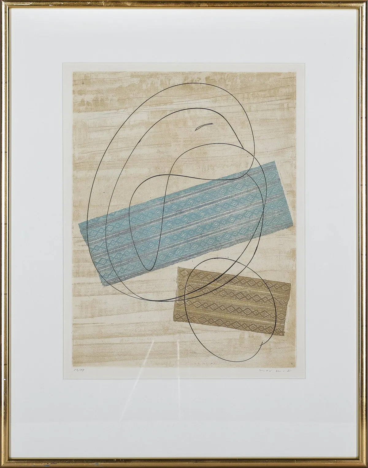 Max Ernst, käsin signeerattu oikeaan alakulmaan, Brühl 1891 – 1976 Pariisi, «Papier peint», 1967, etsaus ja vernis-mou, 56/99, 44 x 33,7 cm