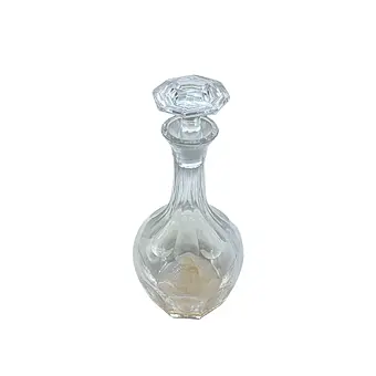 Glaskaraffel med prop af krystalglas