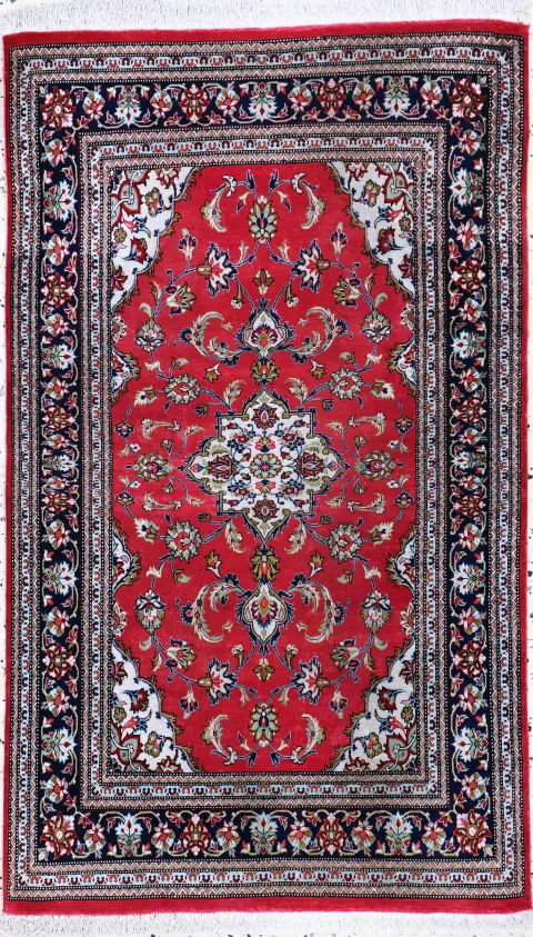 Ghom Seide fein, Persien, Ende 20.Jhd, reine Naturseide, ca. 131 x 78 cm,