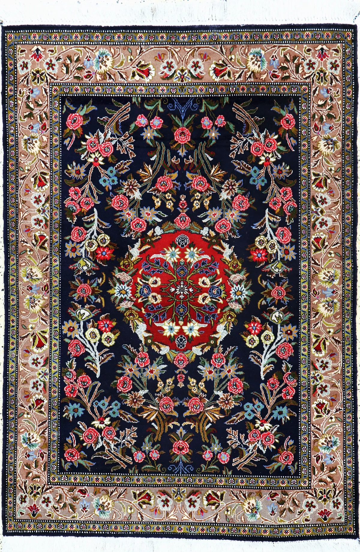 Гом корк фіне, Персія, кінець 20 ст., коркова вовна з шовком, прибл. 155 x 110 см