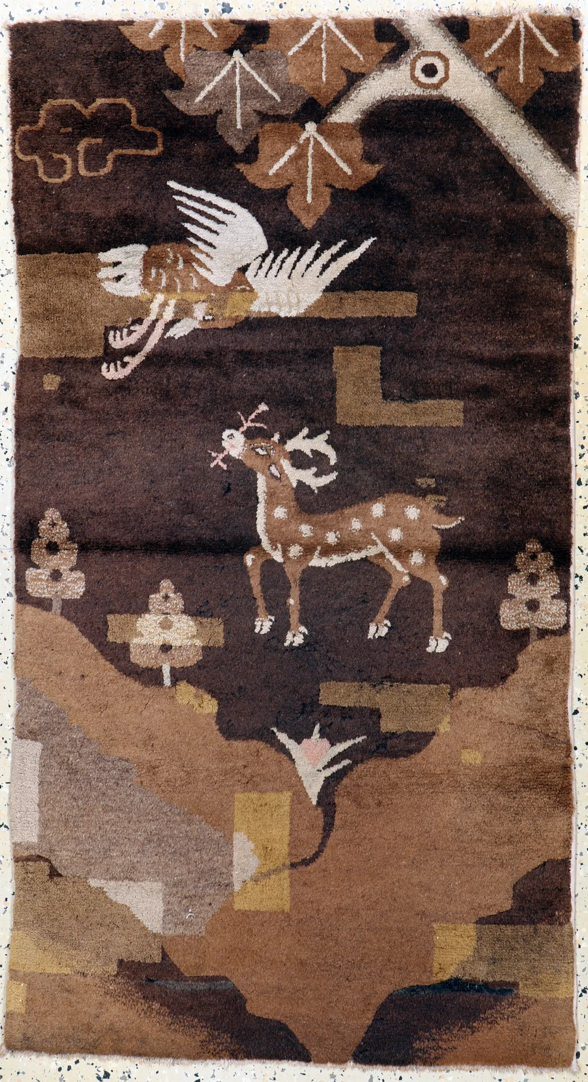 Pao Tow antiguo, China, hacia 1900, lana sobre algodón, aprox. 147 x 81 cm, EHZ: 3 (pequeño