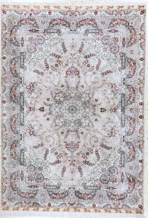 Seda Tabriz fina, China, finales del siglo XX, seda natural pura, aprox. 244 x 170 cm, EHZ: 1-2