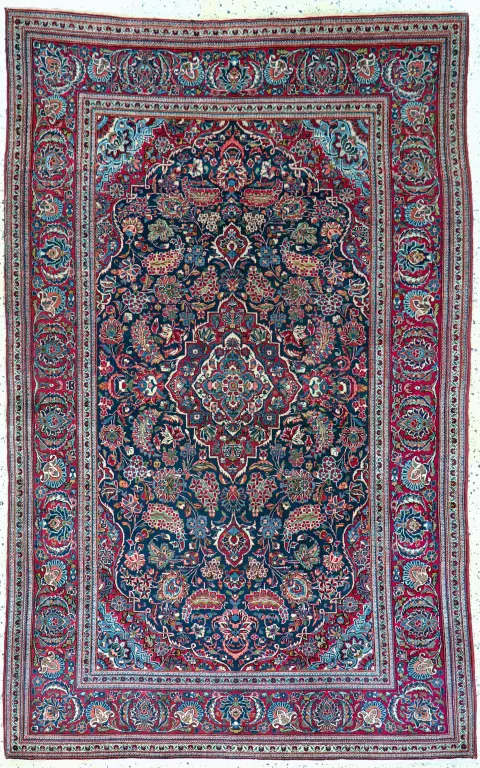 Keschan antiguo, Persia, principios del siglo XX, lana sobre algodón, aprox. 212 x 135 cm, EHZ: 2