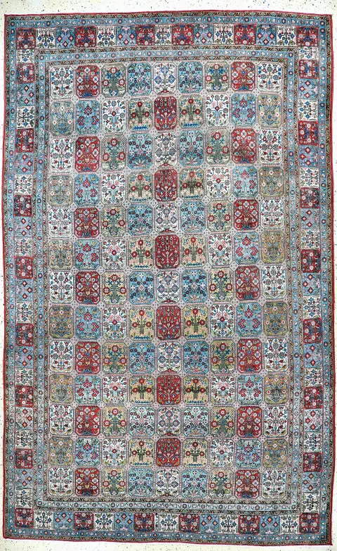Ghom Kork, Persia, mediados del siglo XX, lana de kork sobre algodón, aprox. 357 x 220 cm, EHZ: 2