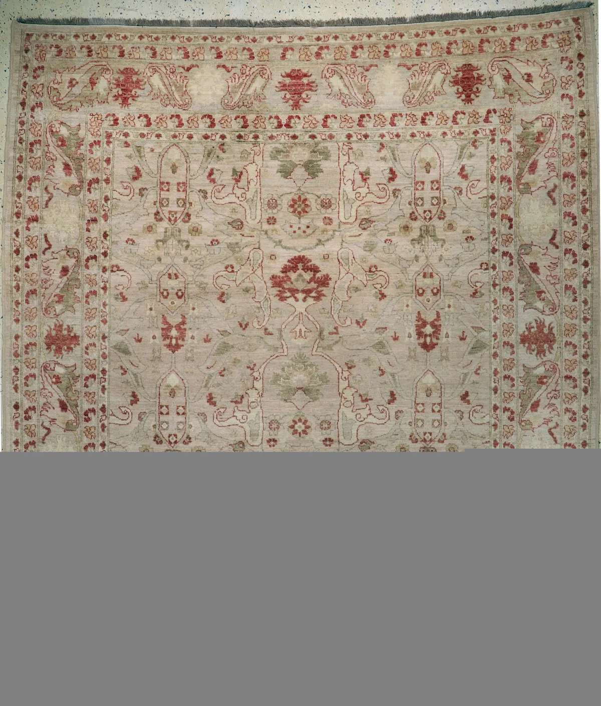 Sigler Mahal, Pakistán, finales del siglo XX, lana sobre algodón, aprox. 277 x 250 cm, EHZ: 1-2