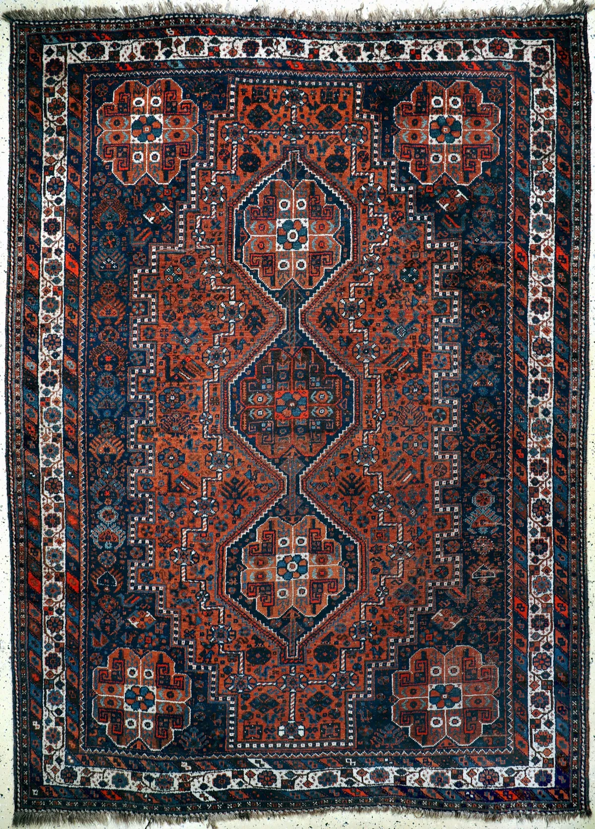 Schiraz antiguo, Persia, hacia 1900, lana sobre lana, aprox. 310 x 225 cm, EHZ: 3