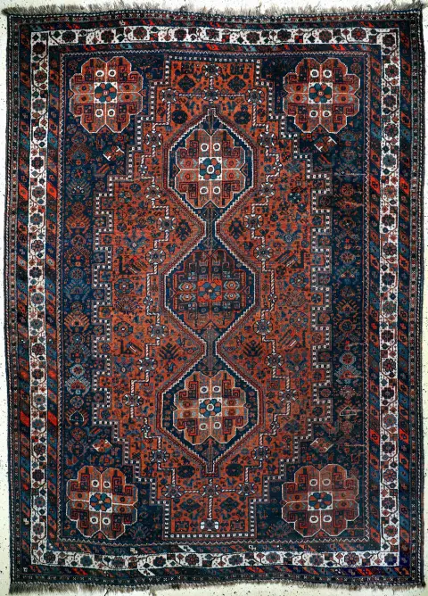 Schiraz antiguo, Persia, hacia 1900, lana sobre lana, aprox. 310 x 225 cm, EHZ: 3