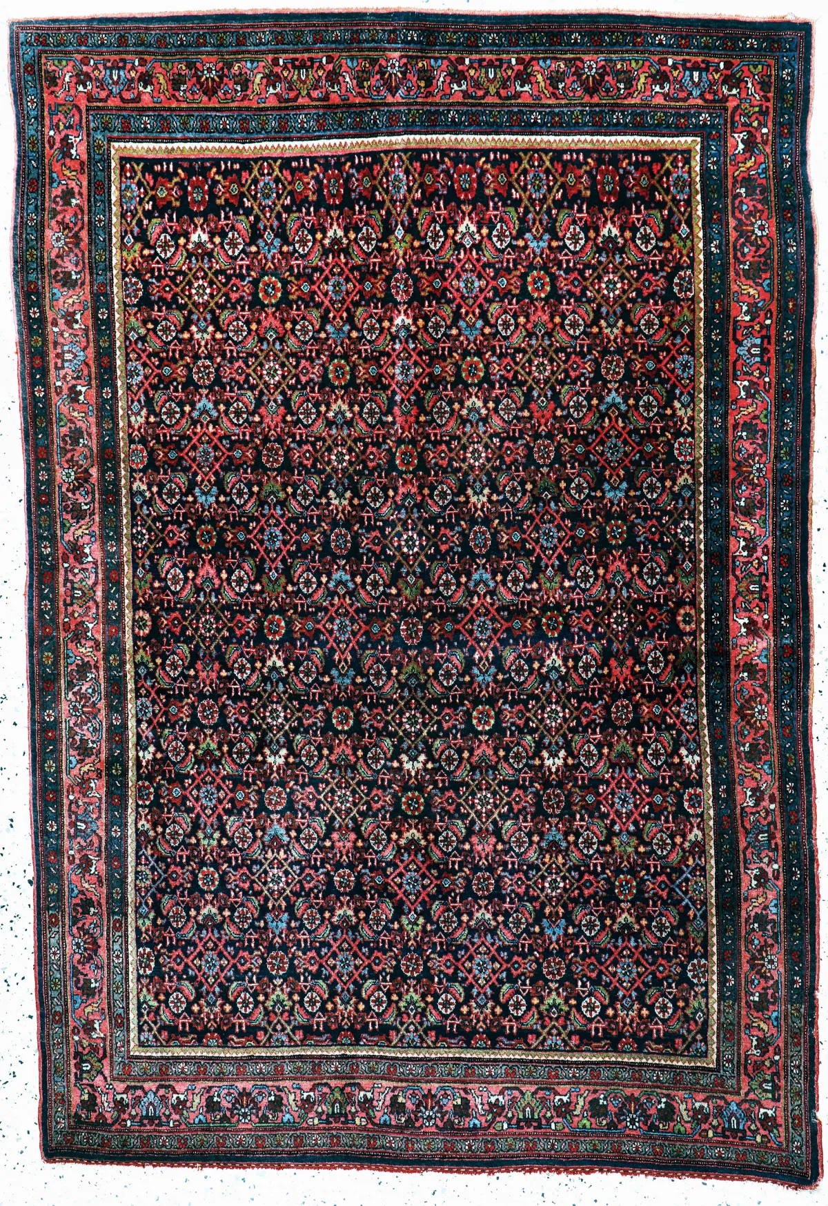 Bidjar fino antiguo, Persia, principios del siglo XX, lana sobre algodón, aprox. 210 x 145 cm, EHZ: 2