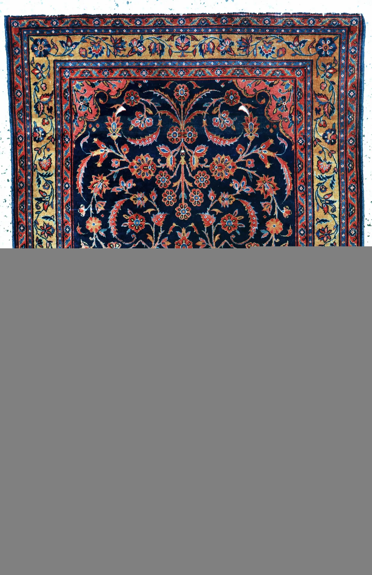 "Manchester-Keschan" antiguo, Persia, hacia 1900, lana de corcho Manchester, aprox. 152 x 100 cm