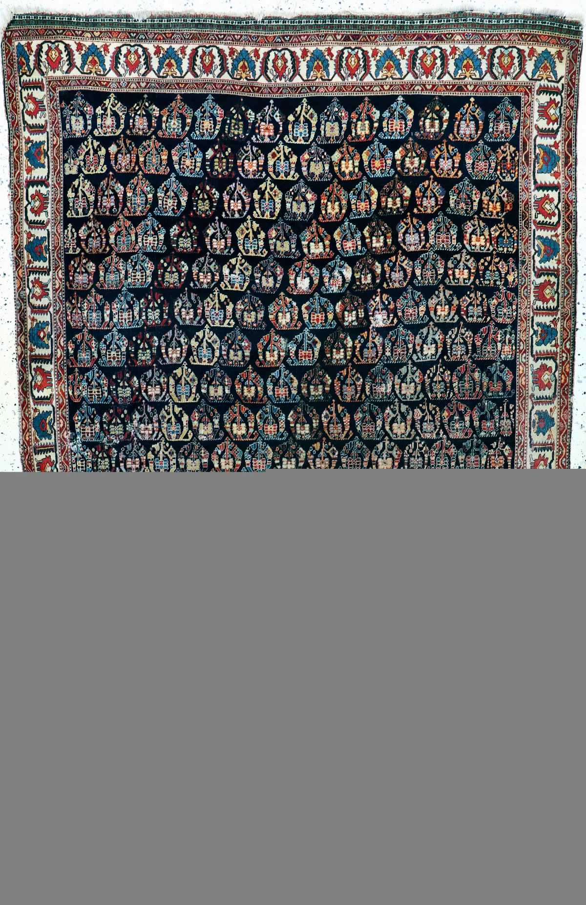Ghaschgai Kaschkuli antiguo, Persia, siglo XIX, lana sobre lana, aprox. 250 x 160 cm, EHZ: 4
