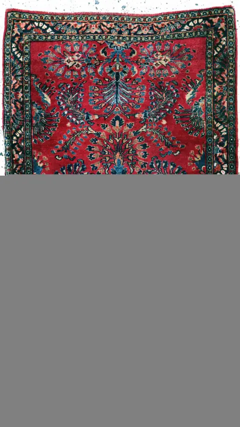 Reimportación estadounidense Sarogh, Persia, principios del siglo XX, lana de corcho, aprox. 145 x 85 cm, EHZ: 2
