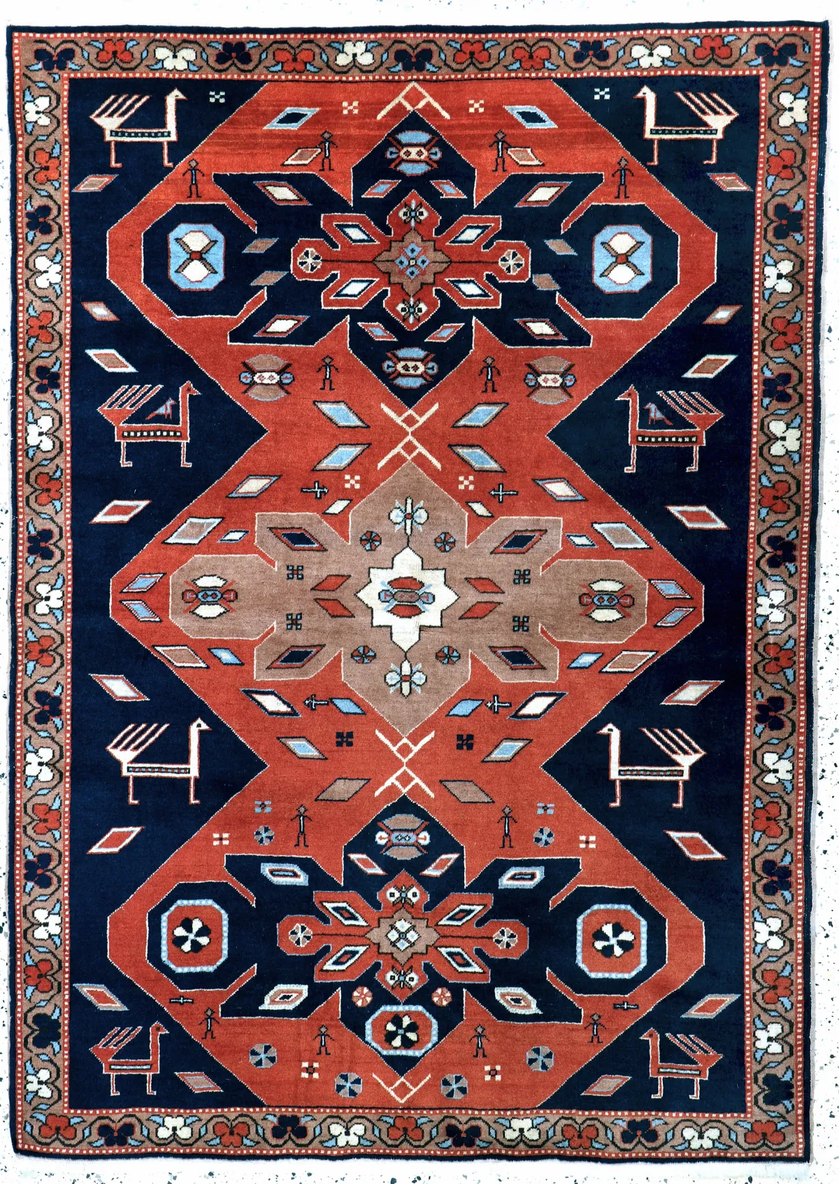 Kazak, Turquía, finales del siglo XX, lana sobre lana, aprox. 185 x 133 cm, EHZ: 1-2 precio estimado: