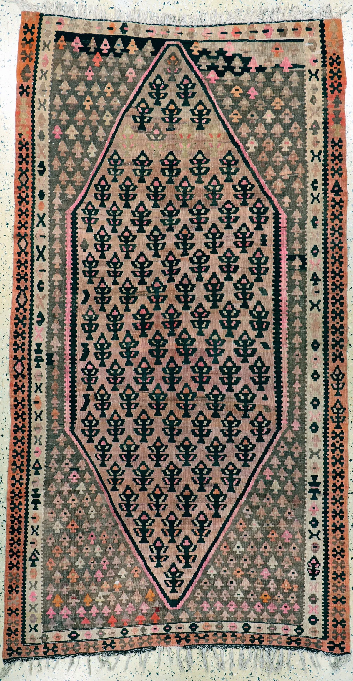 Kelim Bachtiar antiguo, Persia, principios del siglo XX, lana sobre lana, aprox. 265 x 140 cm, EHZ: 2