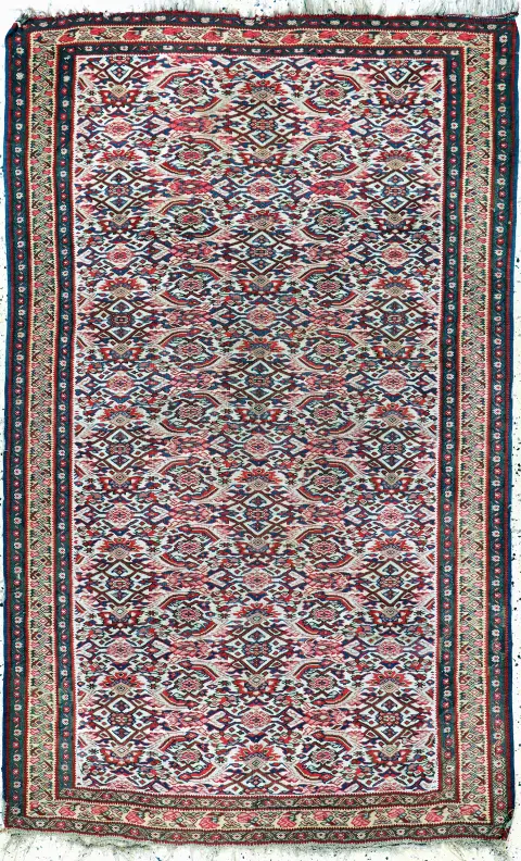 Kelim Senneh antiguo, Persia, siglo XIX, lana sobre lana, aprox. 204 x 126 cm, EHZ: 2, (pequeño