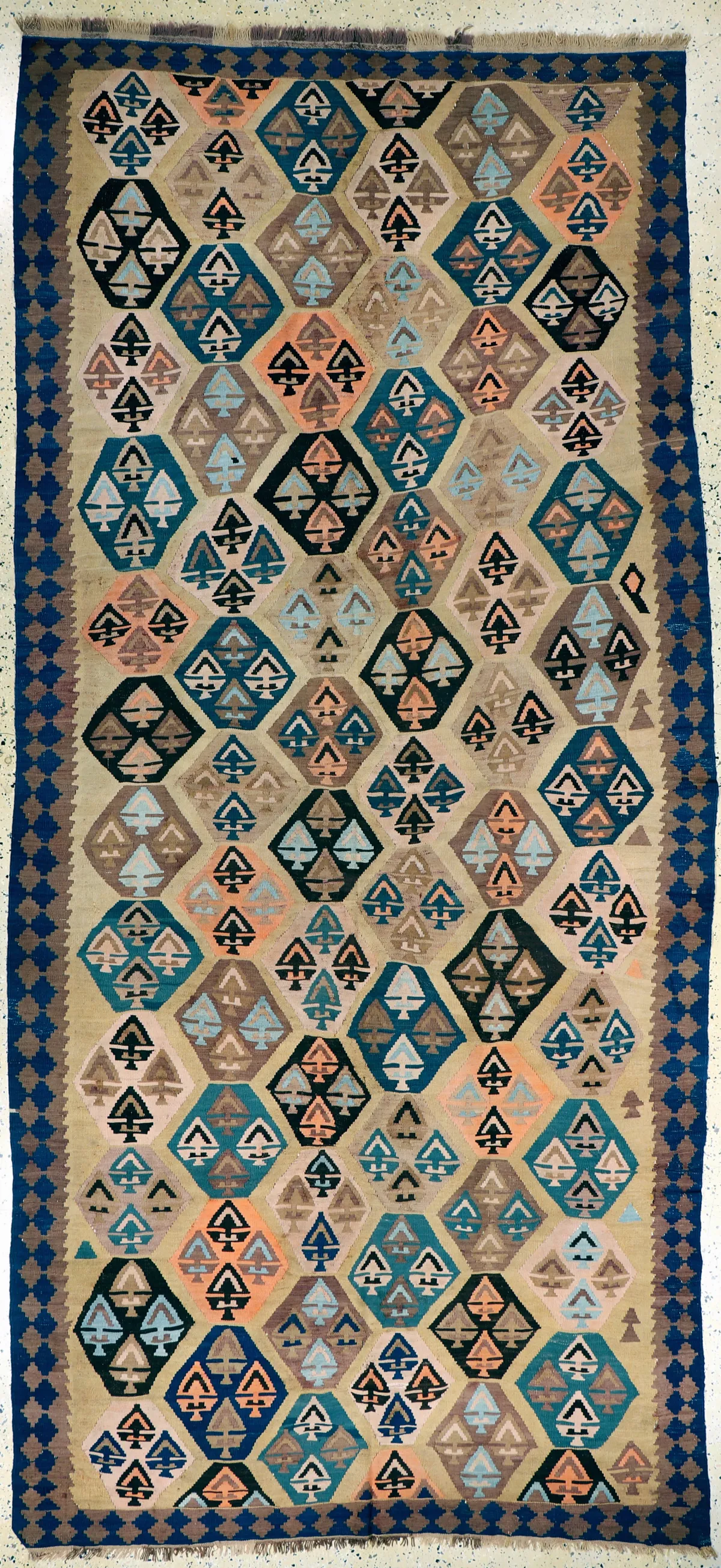 Kelim Shahsawan antiguo, Persia, principios del siglo XX, lana sobre lana, aprox. 360 x 165 cm, EHZ: 2