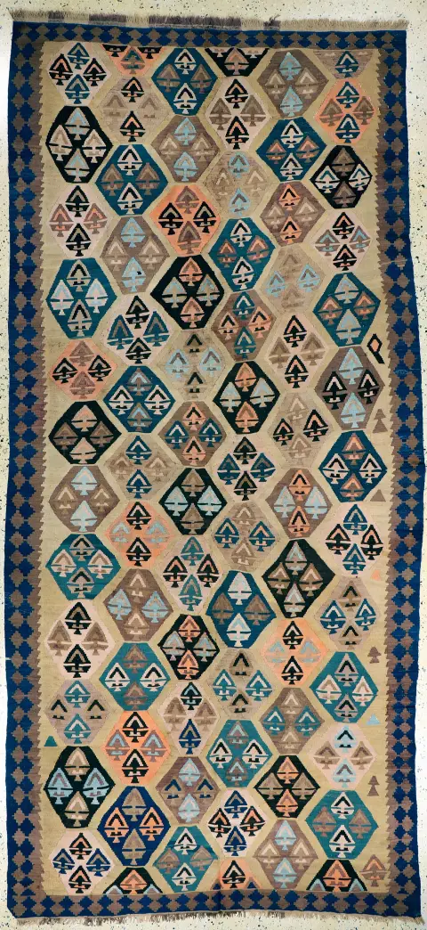 Kelim Shahsawan antiguo, Persia, principios del siglo XX, lana sobre lana, aprox. 360 x 165 cm, EHZ: 2