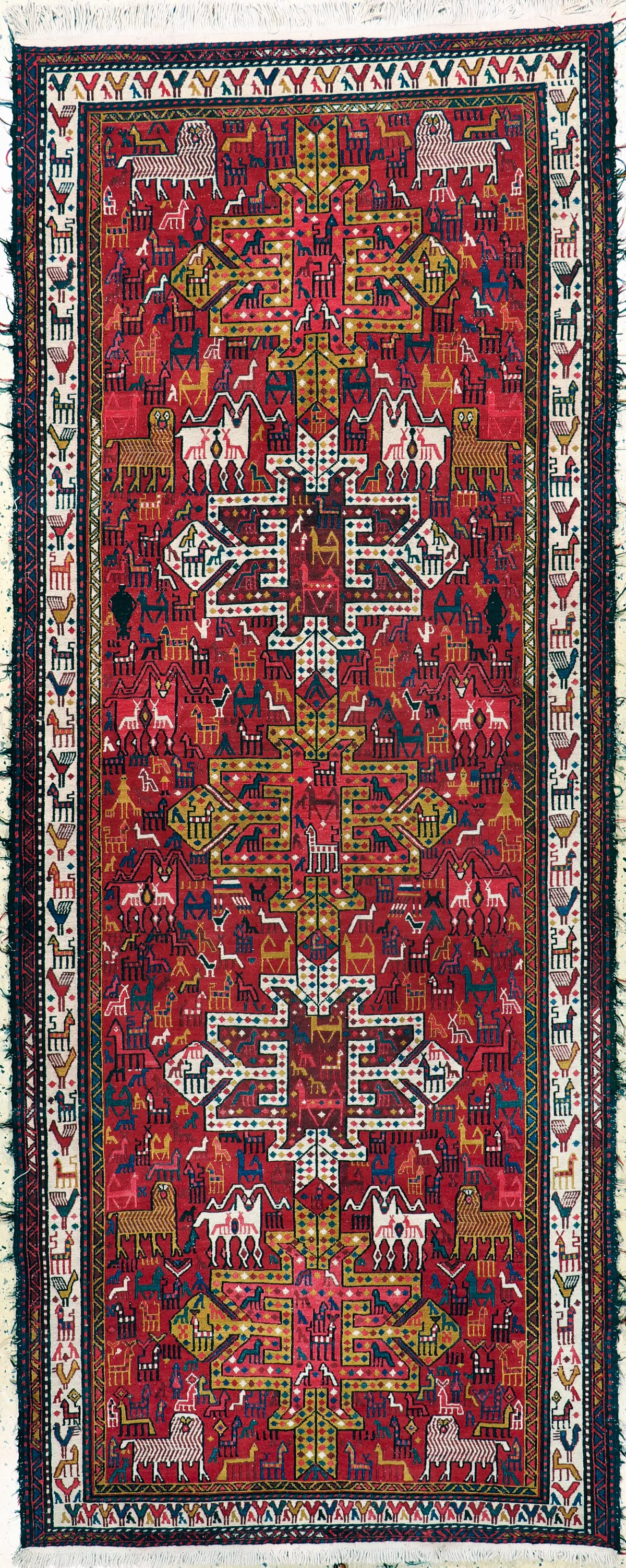 Sumakh azerí, Azerbaiyán, finales del siglo XX, lana sobre algodón, aprox. 295 x 120 cm, EHZ: 2