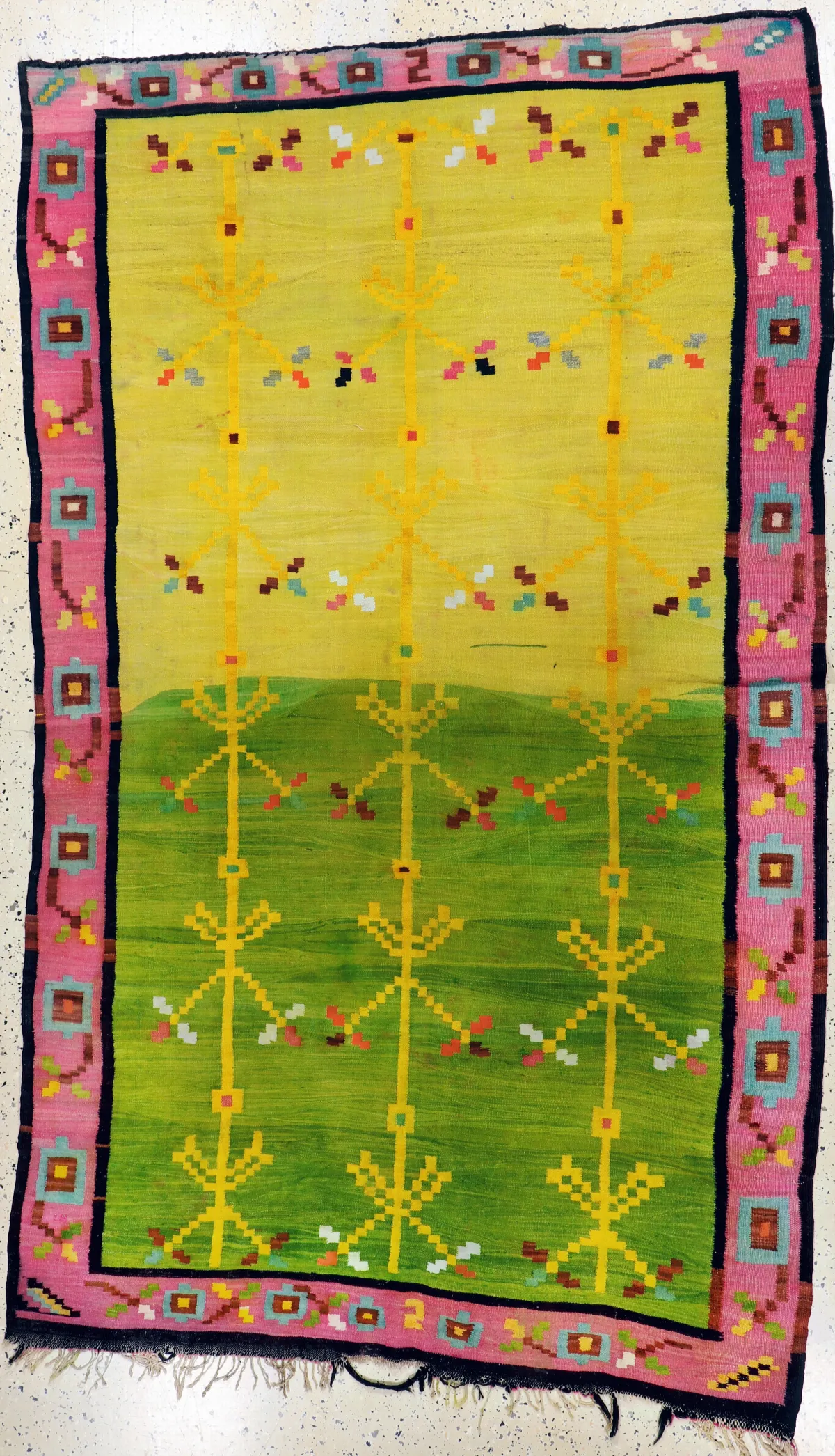 Kelim antiguo, Marruecos, principios del siglo XX, lana sobre lana, aprox. 265 x 160 cm, EHZ: