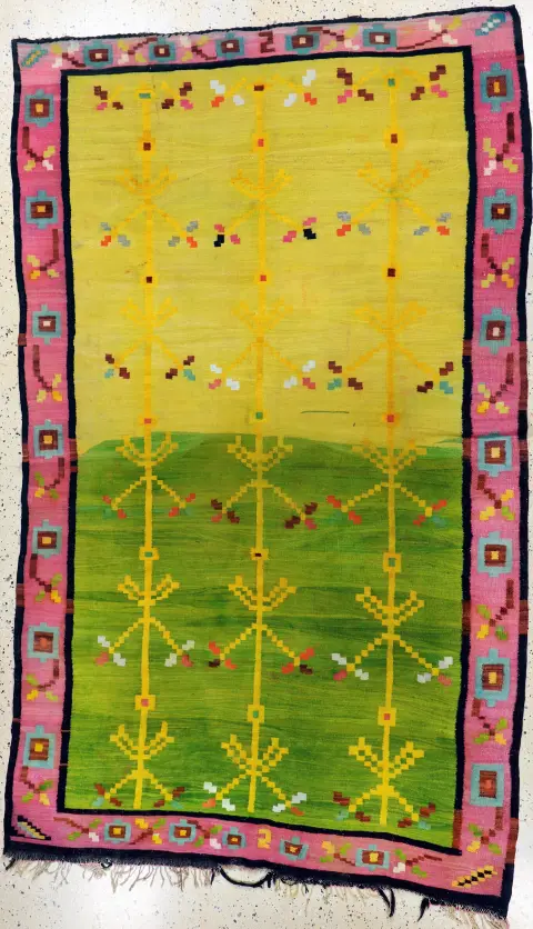 Kelim antiguo, Marruecos, principios del siglo XX, lana sobre lana, aprox. 265 x 160 cm, EHZ: