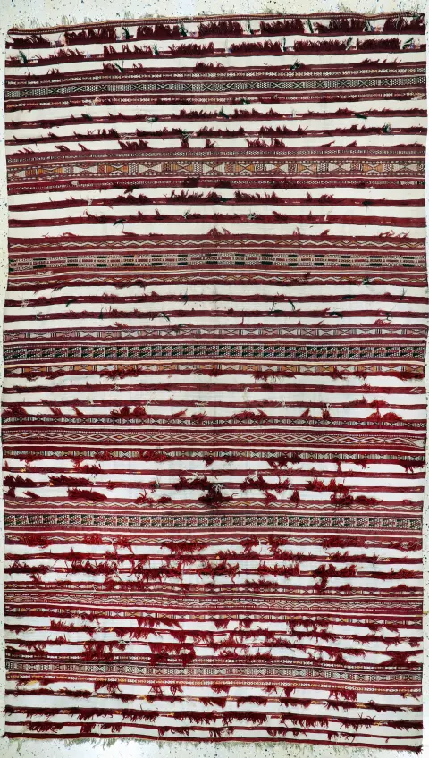 Kelim antiguo, Marruecos, principios del siglo XX, lana sobre lana, aprox. 305 x 175 cm, EHZ: 2