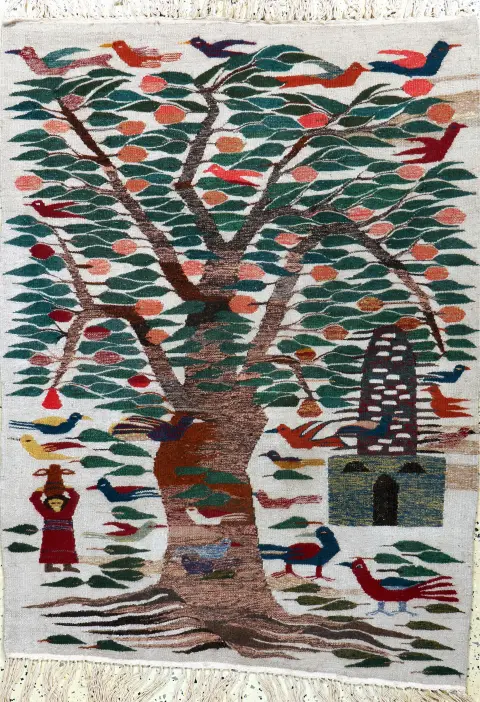 Kelim, Europa, mediados del siglo XX, lana sobre algodón, aprox. 140 x 106 cm, EHZ: 2