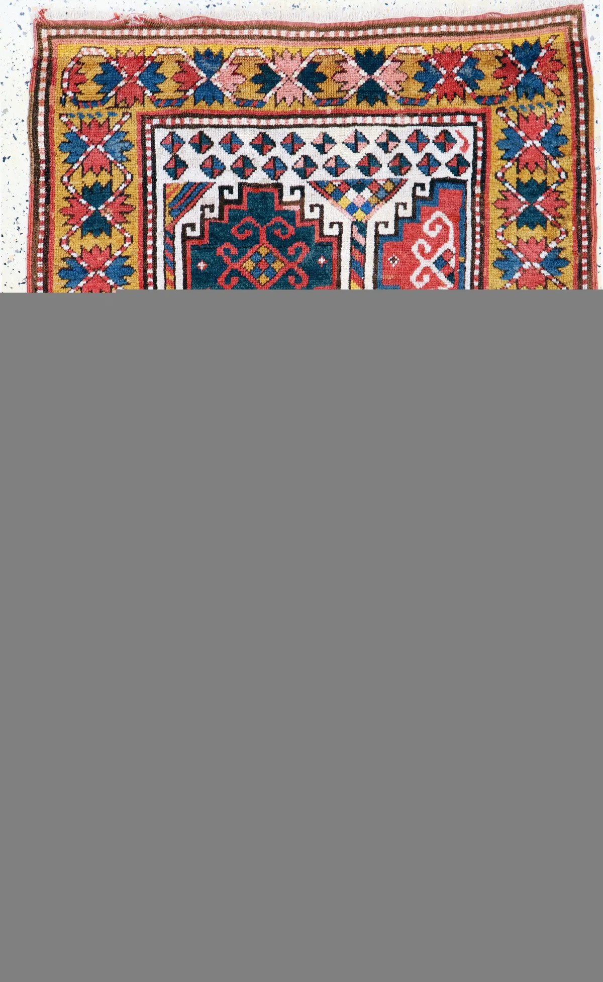 "Mogan" Kazak antiguo, Cáucaso, siglo XIX, lana sobre lana, aprox. 165 x 104 cm, estado: