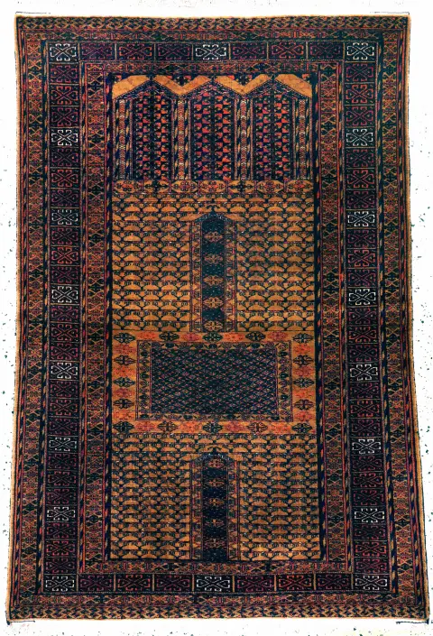 Engsi Mauri, Afganistán, mediados del siglo XX, lana sobre lana, aprox. 172 x 122 cm, EHZ: 2