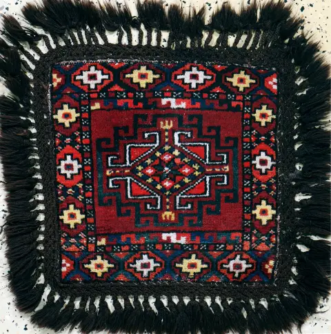 Karakalpak, Uzbekistán, principios del siglo XX, lana sobre lana, aprox. 50 x 50 cm, EHZ: 2
