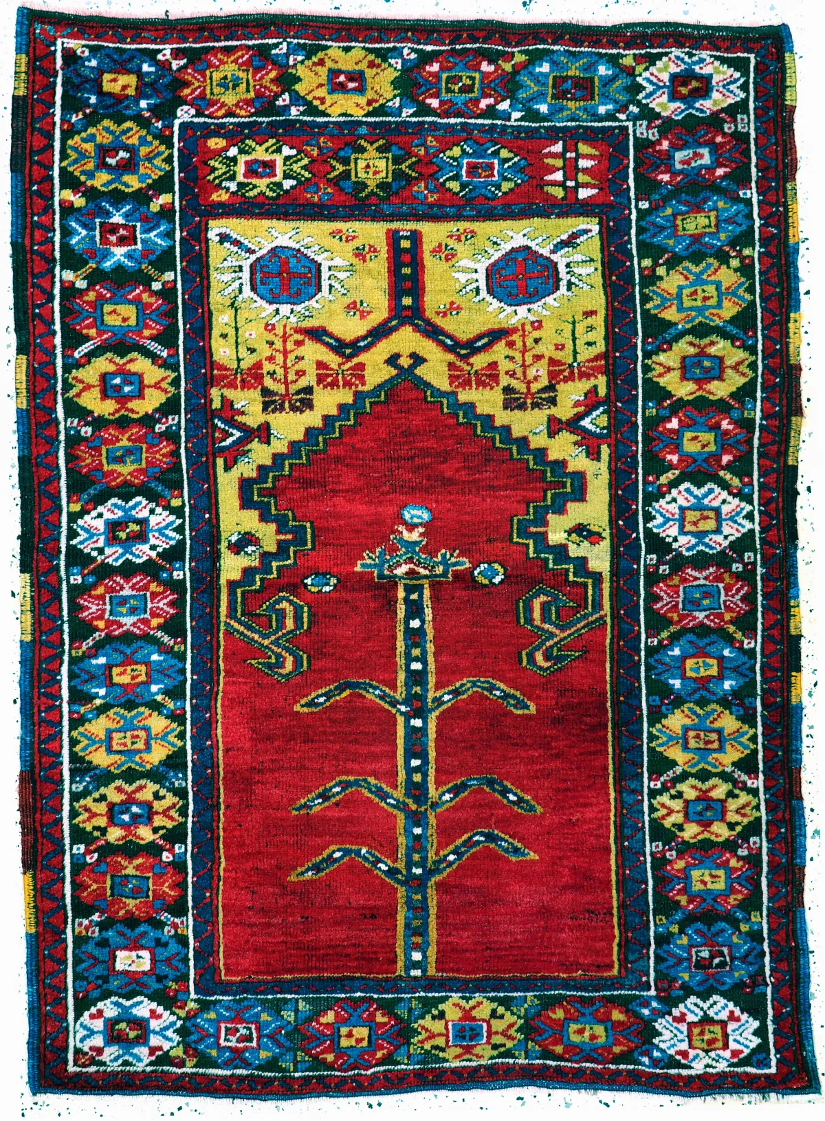 Kirsehir antiguo, Turquía, siglo XIX, lana sobre lana, aprox. 149 x 109 cm, EHZ: 2