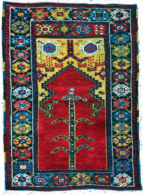 Kirsehir antiguo, Turquía, siglo XIX, lana sobre lana, aprox. 149 x 109 cm, EHZ: 2
