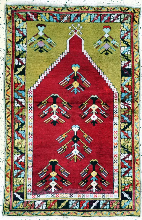 Mucur antiguo, Turquía, siglo XIX, lana sobre lana, aprox. 147 x 95 cm, EHZ: 2 precio estimado: