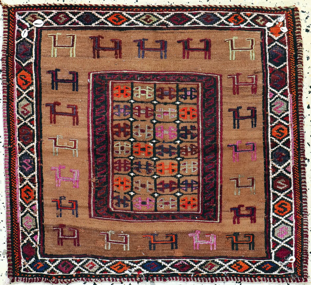 Belutsch "Sofreh", Persia, principios del siglo XX, lana sobre lana, aprox. 70 x 77 cm, EHZ: 2