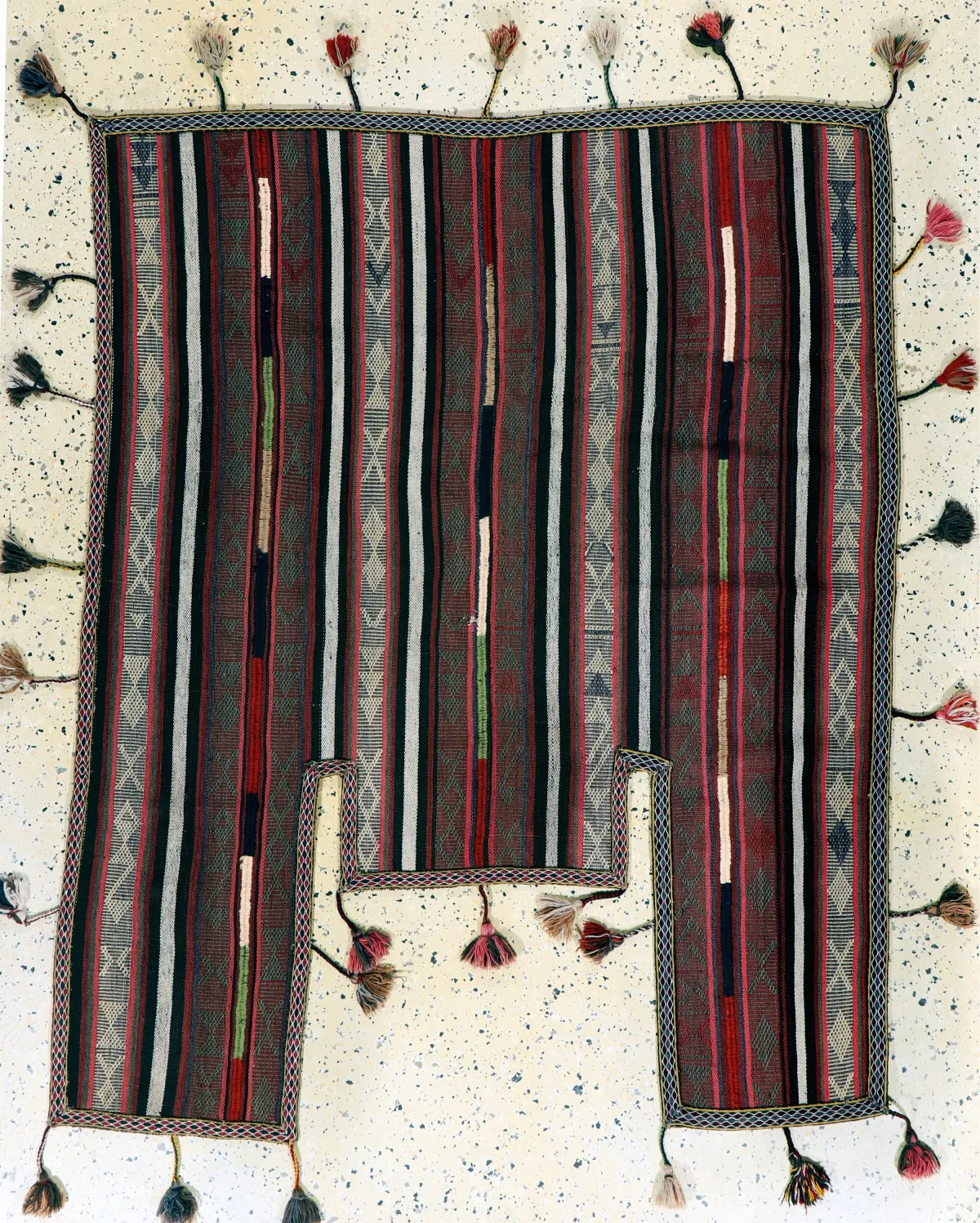 Manta de caballo nómada, Persia, principios del siglo XX, lana sobre lana, aprox. 160 x 125 cm, EHZ:
