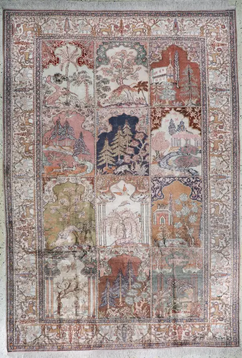 Килим Kayseri Flosch, Туреччина, середина 20 ст., мерсеризована бавовна, прибл. 283 x 200 см, EHZ: