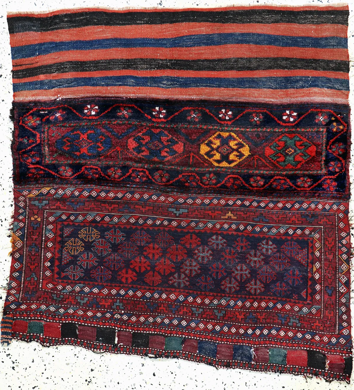 Відкрита афшарська сумка, Персія, бл. 1900, вовна на бавовні, прибл. 125 x 120 см, EHZ: