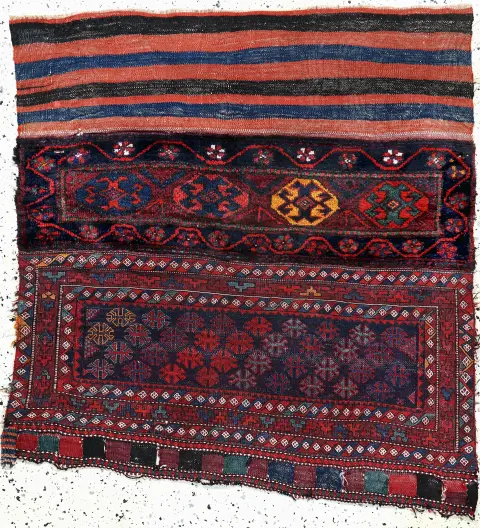 Відкрита афшарська сумка, Персія, бл. 1900, вовна на бавовні, прибл. 125 x 120 см, EHZ: