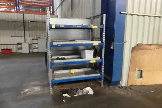 Scaffale a campata larga con ripiani in acciaio, 1 campata, senza contenuto