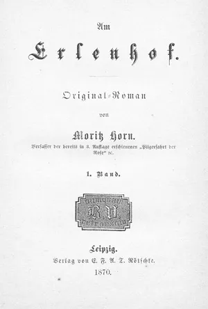 Horn, Moritz – Am Erlenhof. Original-Roman