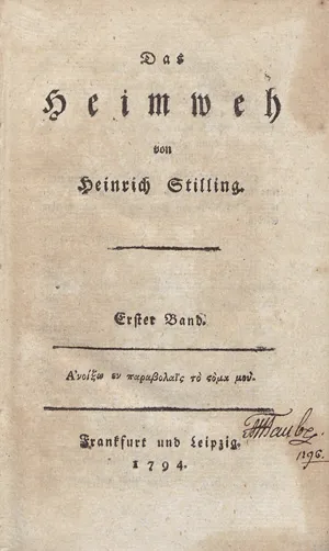 Jung-Stilling, Johann Heinrich – Das Heimweh