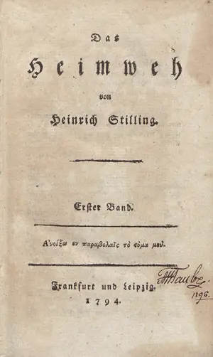 Jung-Stilling, Johann Heinrich – Das Heimweh