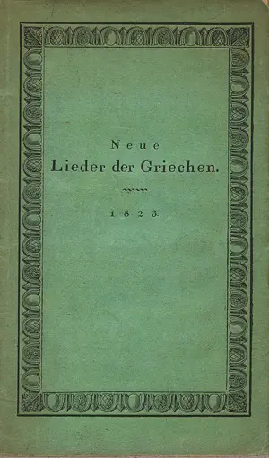 Müller, Wilhelm – Lieder der Griechen 1821