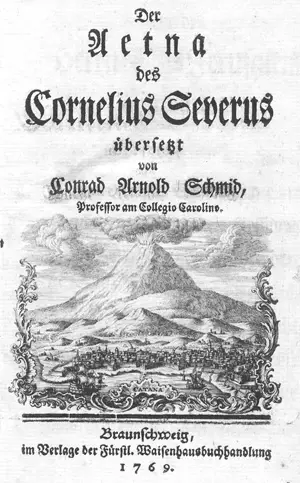 Severus, Cornelius – Der Aetna übersetzt von Conrad Arnold Schmid