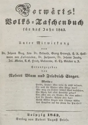 Vorwärts! Lidová kapesní kniha pro roky 1843-1847 – Vydal Robert Blum