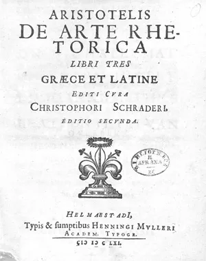 Aristoteles – De arte rhetorica libri tres Graece et Latine + Beibände